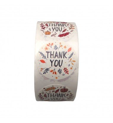 Rolă 500 stickere rotunde 2.5cm - mix...