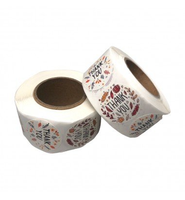 Rolă 500 stickere rotunde 2.5cm - mix...