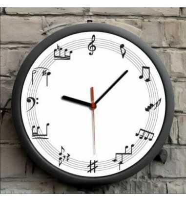 Ceas de perete cu note muzicale Music