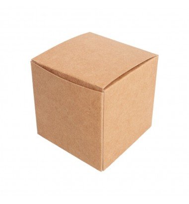Cutie mică pătrată - kraft (set 50...