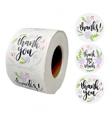 Rolă 500 stickere rotunde 3.8cm - mix...