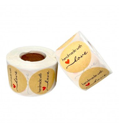 Rolă 500 stickere rotunde 3.8cm - mix...