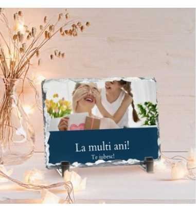 Rama Foto Personalizata Ardezie -Blue