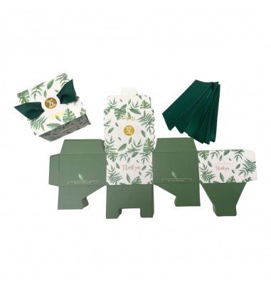 Cutie cu panglică mică - verde (set...