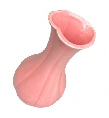 Vază ceramică rotunda 6x18cm - roz