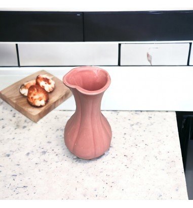 Vază ceramică rotunda 6x18cm - roz