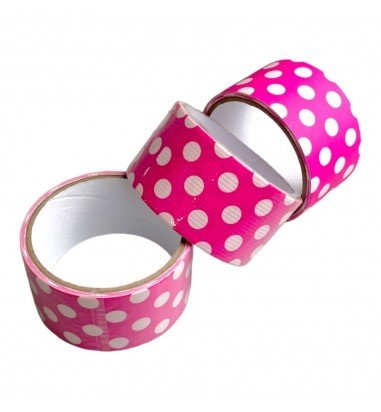 Bandă adezivă cu model - tipar roz...