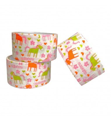 Bandă adezivă cu model - unicorni...