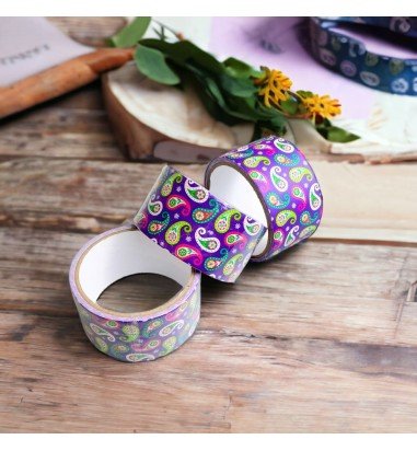 Bandă adezivă cu model - floricele...