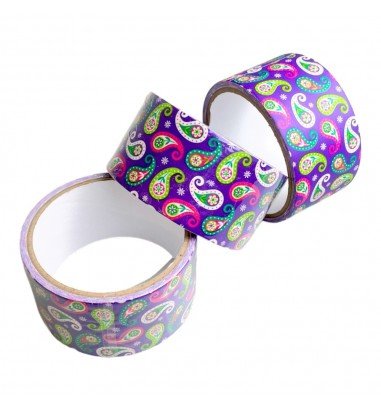 Bandă adezivă cu model - floricele...