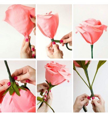 Bandă floristică - alb (set 12 role)...