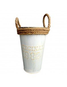 Ghiveci de metal cu mânere...