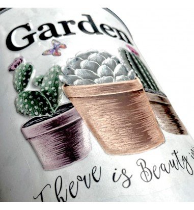 Ghiveci rotund din metal model Garden...