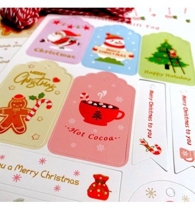 Etichete Crăciun forme diferite cu...