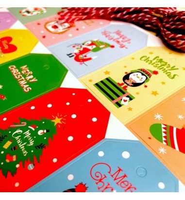 Etichete dreptunghiulare Crăciun cu...