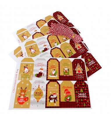 Etichete dreptunghiulare Crăciun cu...