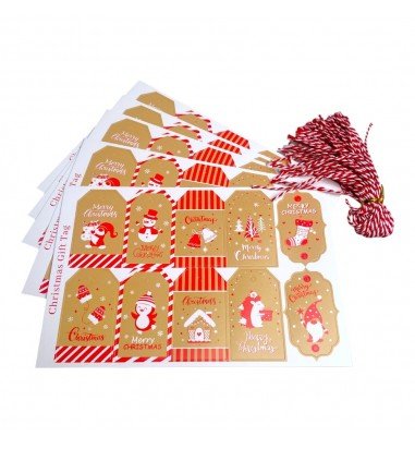 Etichete dreptunghiulare Crăciun cu...