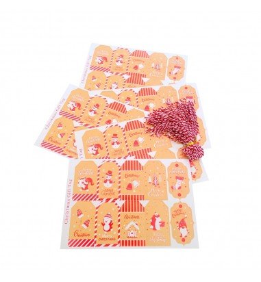 Etichete dreptunghiulare Crăciun cu...