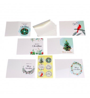 Set 6 felicitări de Crăciun cu...