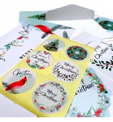 Set 6 felicitări de Crăciun cu...