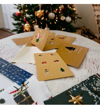 Set 6 felicitări de Crăciun cu...