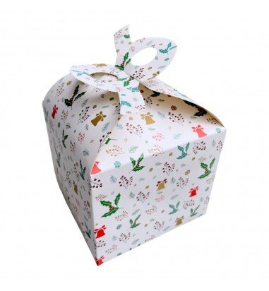 Cutie Crăciun cu mâner dublu - alb...