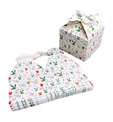 Cutie Crăciun cu mâner dublu - alb...