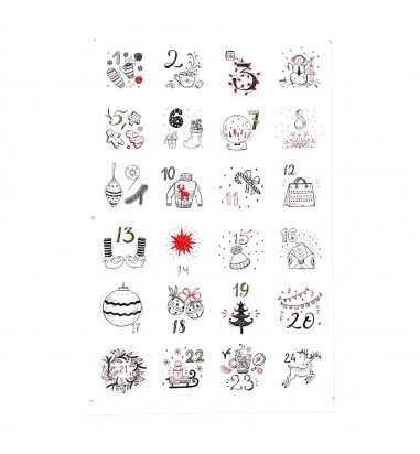 Set 10 foi x 24 stickere de Crăciun...