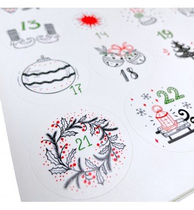 Set 10 foi x 24 stickere de Crăciun...