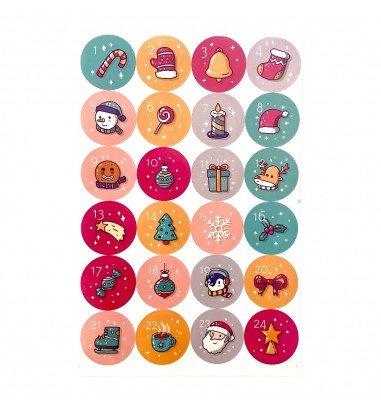Set 10 foi x 24 stickere de Crăciun...