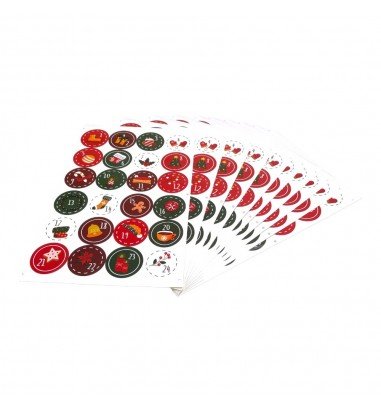 Set 10 foi x 24 stickere de Crăciun...