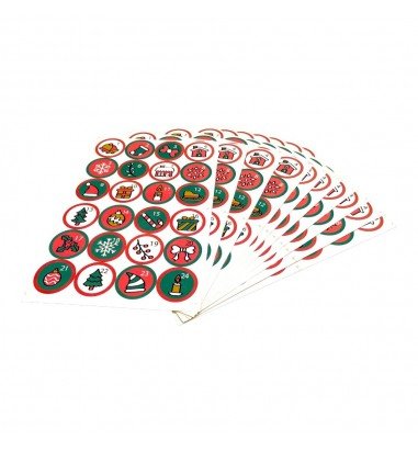 Set 10 foi x 24 stickere de Crăciun...