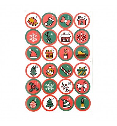 Set 10 foi x 24 stickere de Crăciun...