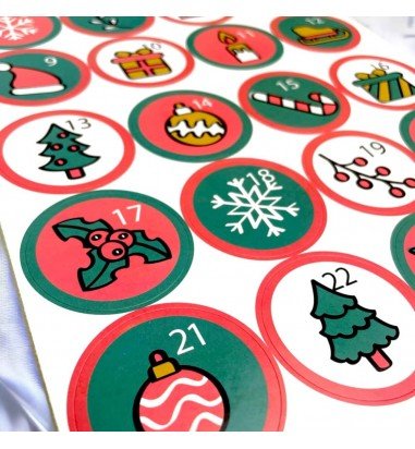 Set 10 foi x 24 stickere de Crăciun...