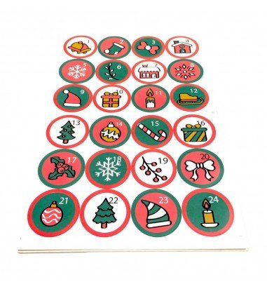 Set 10 foi x 24 stickere de Crăciun...