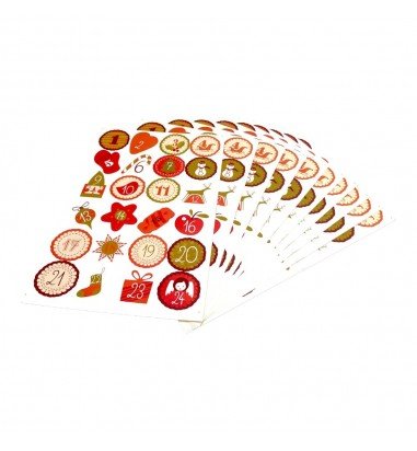 Set 10 foi x 24 stickere de Crăciun...