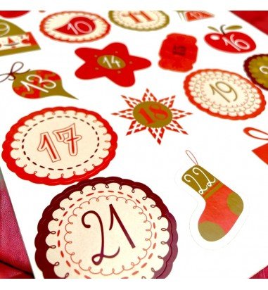 Set 10 foi x 24 stickere de Crăciun...