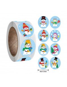 Rolă 500 stickere Crăciun...