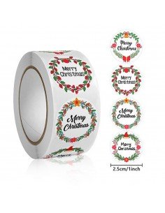 Rolă 500 stickere Crăciun...