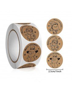 Rolă 500 stickere kraft...