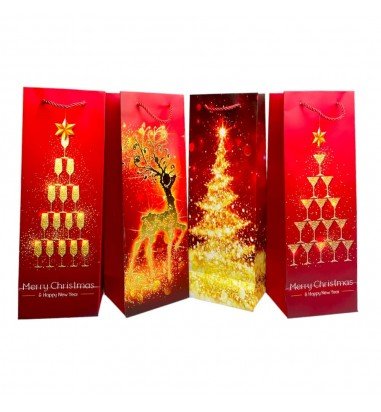 Pungi cadou Crăciun pentru sticle...