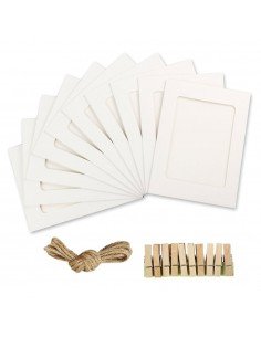 Set rame foto ghirlandă alb