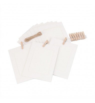 Set rame foto ghirlandă alb