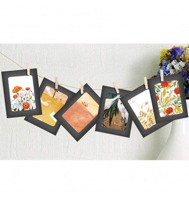 Set rame foto ghirlandă negru