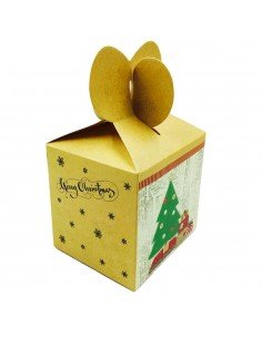Cutie pătrată Craciun - galben