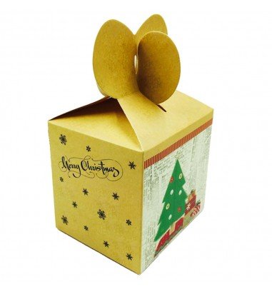 Cutie pătrată Craciun - galben
