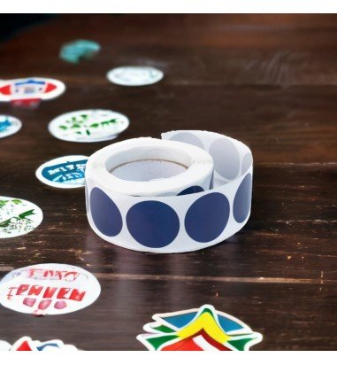 Rolă 500 stickere blank rotunde 2.5cm...