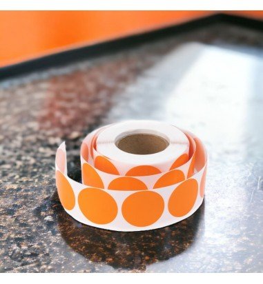 Rolă 500 stickere blank rotunde 2.5cm...
