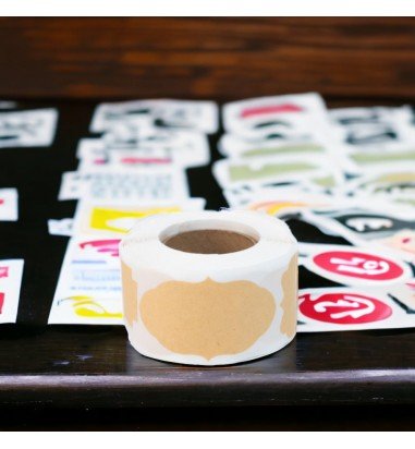 Rolă 250 stickere blank 3 forme...