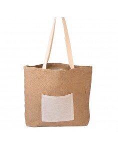 Sacoșă din iută naturală cu...